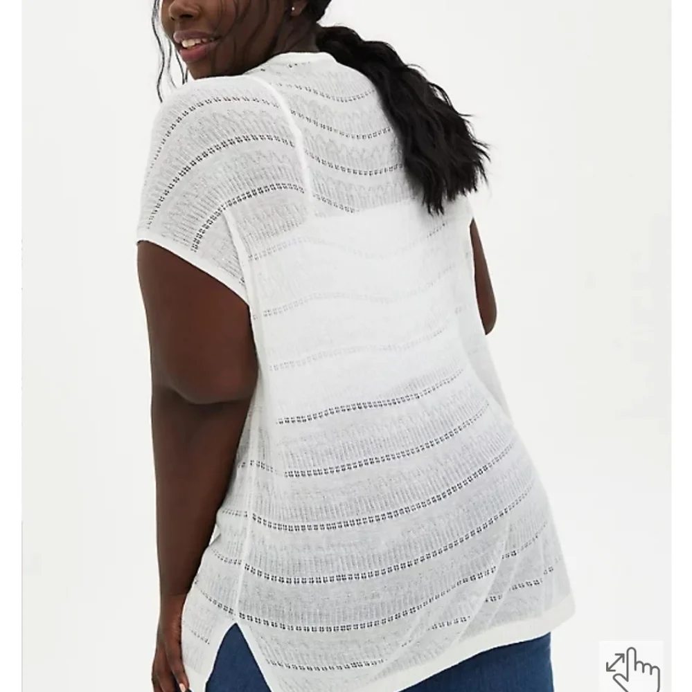 Torrid White Crochet Wrap Cardigan 0 - Picture 4 of 12